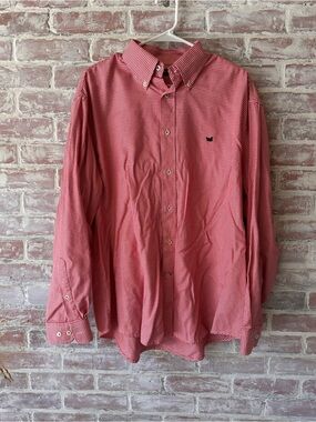 Southern Marsh Red Micro-Gingham Button-Down Shirt